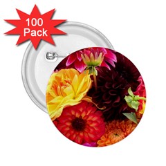 BUNCH OF FLOWERS 2.25  Buttons (100 pack) 