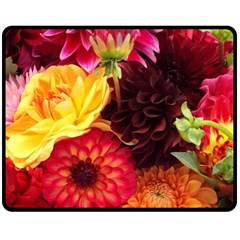 Bunch Of Flowers Fleece Blanket (medium)  by trendistuff