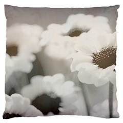 Black And White Flower Large Cushion Cases (one Side)  by trendistuff