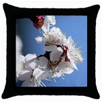 APRICOT BLOSSOMS Throw Pillow Cases (Black)