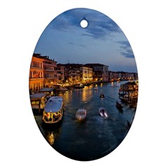 Venice Canal Oval Ornament (two Sides) by trendistuff