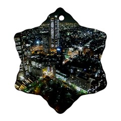 Tokyo Night Snowflake Ornament (2-side) by trendistuff