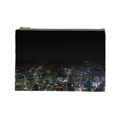 Seoul Night Lights Cosmetic Bag (large)  by trendistuff