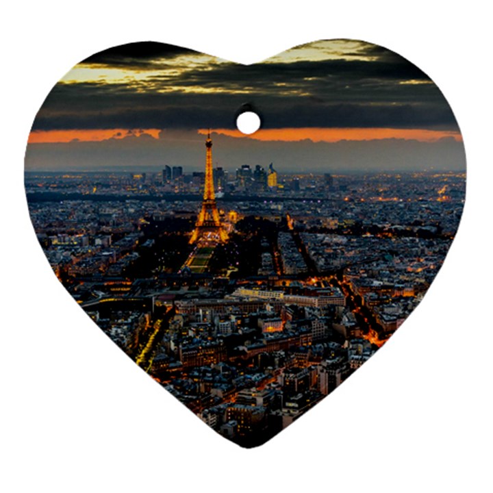 PARIS FROM ABOVE Ornament (Heart) 