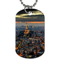 Paris From Above Dog Tag (two Sides) by trendistuff