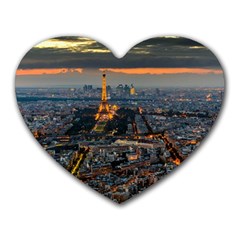 Paris From Above Heart Mousepads by trendistuff