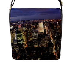 New York 1 Flap Messenger Bag (l)  by trendistuff