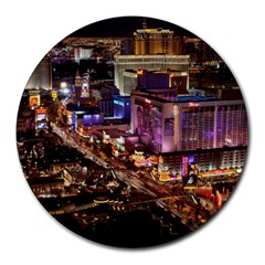 Las Vegas 2 Round Mousepads by trendistuff