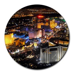 Las Vegas 1 Round Mousepads by trendistuff