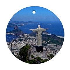 Christ On Corcovado Ornament (round)  by trendistuff