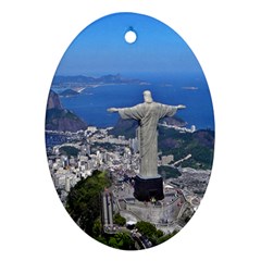 Christ On Corcovado Ornament (oval)  by trendistuff