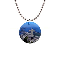 Christ On Corcovado Button Necklaces by trendistuff