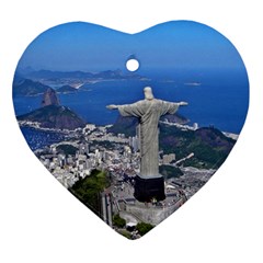 Christ On Corcovado Heart Ornament (2 Sides) by trendistuff