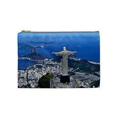 Christ On Corcovado Cosmetic Bag (medium)  by trendistuff