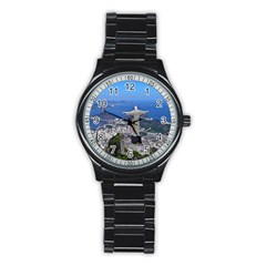 Christ On Corcovado Stainless Steel Round Watches by trendistuff