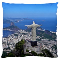 Christ On Corcovado Standard Flano Cushion Cases (one Side)  by trendistuff