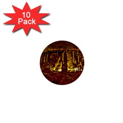 Volcano Cave 1  Mini Buttons (10 Pack)  by trendistuff