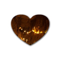 Skocjan Caves Rubber Coaster (heart)  by trendistuff