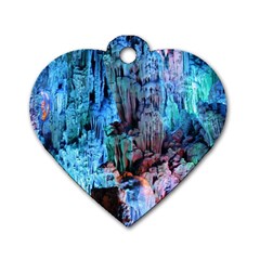Reed Flute Caves 3 Dog Tag Heart (one Side) by trendistuff