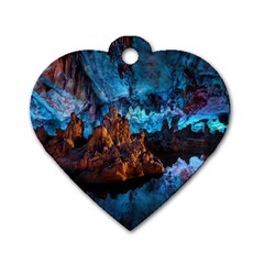 Reed Flute Caves 1 Dog Tag Heart (one Side) by trendistuff