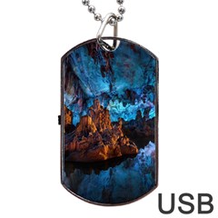 Reed Flute Caves 1 Dog Tag Usb Flash (one Side) by trendistuff