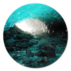 Mendenhall Ice Caves 2 Magnet 5  (round) by trendistuff