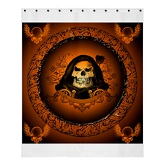 Awsome Skull With Roses And Floral Elements Shower Curtain 60  X 72  (medium) 