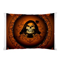Awsome Skull With Roses And Floral Elements Pillow Cases (two Sides)