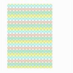 Scallop Repeat Pattern In Miami Pastel Aqua, Pink, Mint And Lemon Large Garden Flag (two Sides)