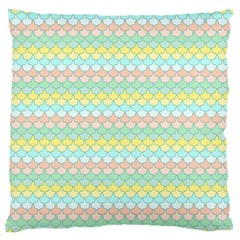 Scallop Repeat Pattern In Miami Pastel Aqua, Pink, Mint And Lemon Standard Flano Cushion Cases (one Side)  by PaperandFrill