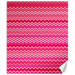 Valentine Pink And Red Wavy Chevron Zigzag Pattern Canvas 20  X 24   by PaperandFrill