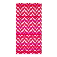 Valentine Pink And Red Wavy Chevron Zigzag Pattern Shower Curtain 36  X 72  (stall)  by PaperandFrill