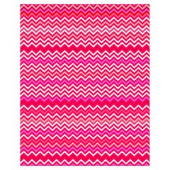 Valentine Pink And Red Wavy Chevron Zigzag Pattern Drawstring Bag (small) by PaperandFrill