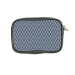 Blue and White Chevron Wavy Zigzag Stripes Coin Purse Back