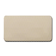 Gold And White Chevron Wavy Zigzag Stripes Medium Bar Mats by PaperandFrill