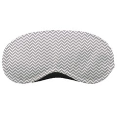 Silver And White Chevrons Wavy Zigzag Stripes Sleeping Masks by PaperandFrill