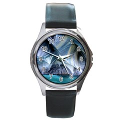MARBLE CAVES 1 Round Metal Watches