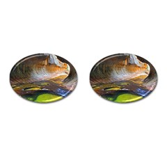 Left Fork Creek Cufflinks (oval) by trendistuff