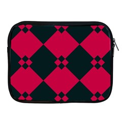 Black Pink Shapes Pattern			apple Ipad 2/3/4 Zipper Case by LalyLauraFLM