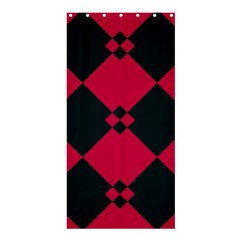 Black Pink Shapes Pattern	shower Curtain 36  X 72  by LalyLauraFLM