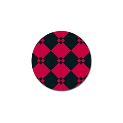 Black Pink Shapes Pattern			golf Ball Marker (4 Pack) by LalyLauraFLM