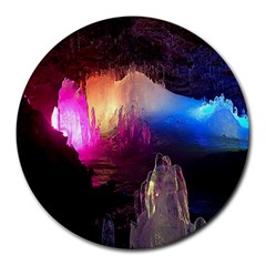Cave In Iceland Round Mousepads by trendistuff