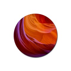 Antelope Canyon 2 Rubber Round Coaster (4 Pack)  by trendistuff