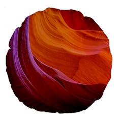 Antelope Canyon 2 Large 18  Premium Round Cushions by trendistuff