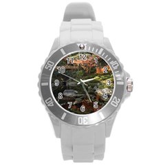 Wakayama Garden Round Plastic Sport Watch (l) by trendistuff