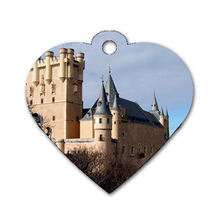 SEGOVIA CASTLE Dog Tag Heart (One Side)