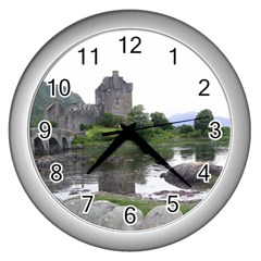 Scotland Eilean Donan Wall Clocks (silver)  by trendistuff