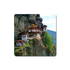 Paro Taktsang Square Magnet by trendistuff