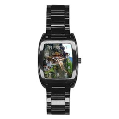 Paro Taktsang Stainless Steel Barrel Watch by trendistuff