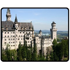 Neuschwanstein Castle 2 Fleece Blanket (medium)  by trendistuff